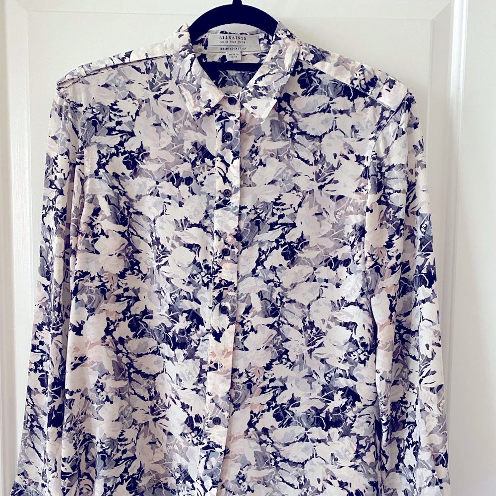 All saints silk button up